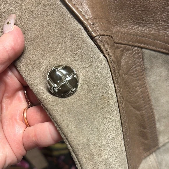 Brown Leather and Suede Jacket